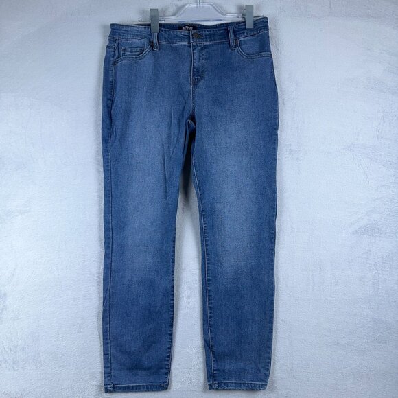 Buffalo David Bitton Ankle Grazer Jeans Super Soft Stretch Women's Blue SZ 12/32 - Picture 1 of 10